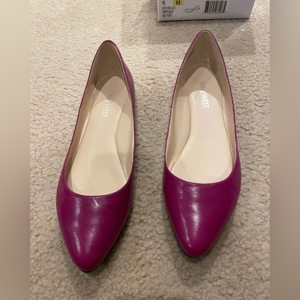 Nine West Speakup Flats Size 6 Purple/Fuschia